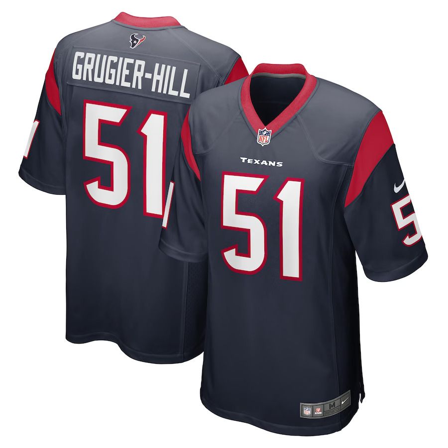 Men Houston Texans #51 Kamu Grugier-Hill Nike Navy Game Player NFL Jersey->houston texans->NFL Jersey